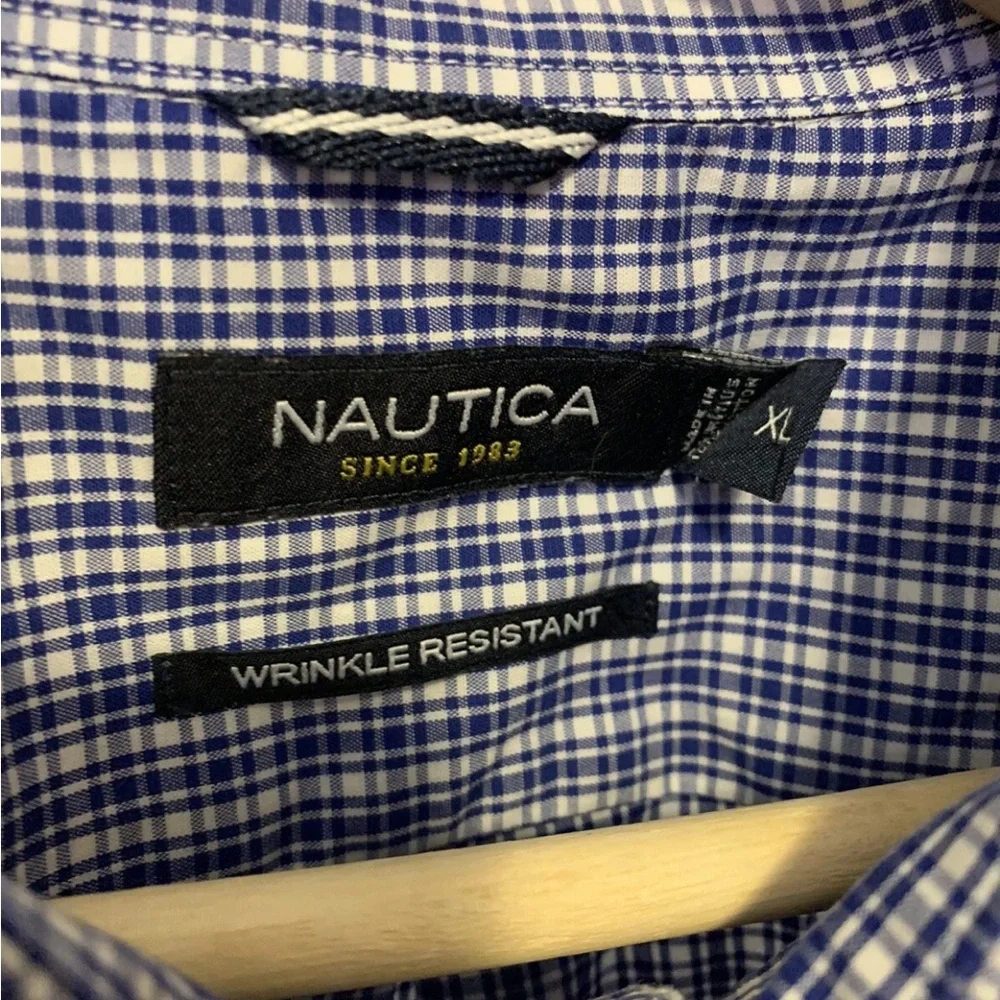 Nautica‎ Blue Checkered Men's sz xl Shirt